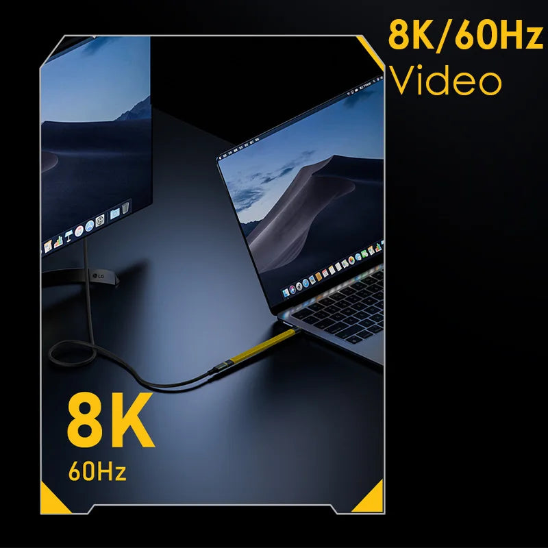 USB 4 Type-C Cable 40Gbps 8K@60Hz 240W PD FPC Short Cable USB-C Cable Richie's