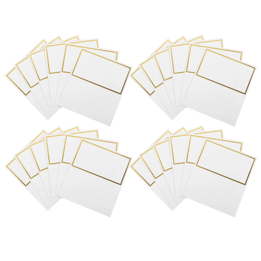 100Pcs Gold Foil Blank Tent Name Cards for Weddings & Parties Table Place Cards Richie's