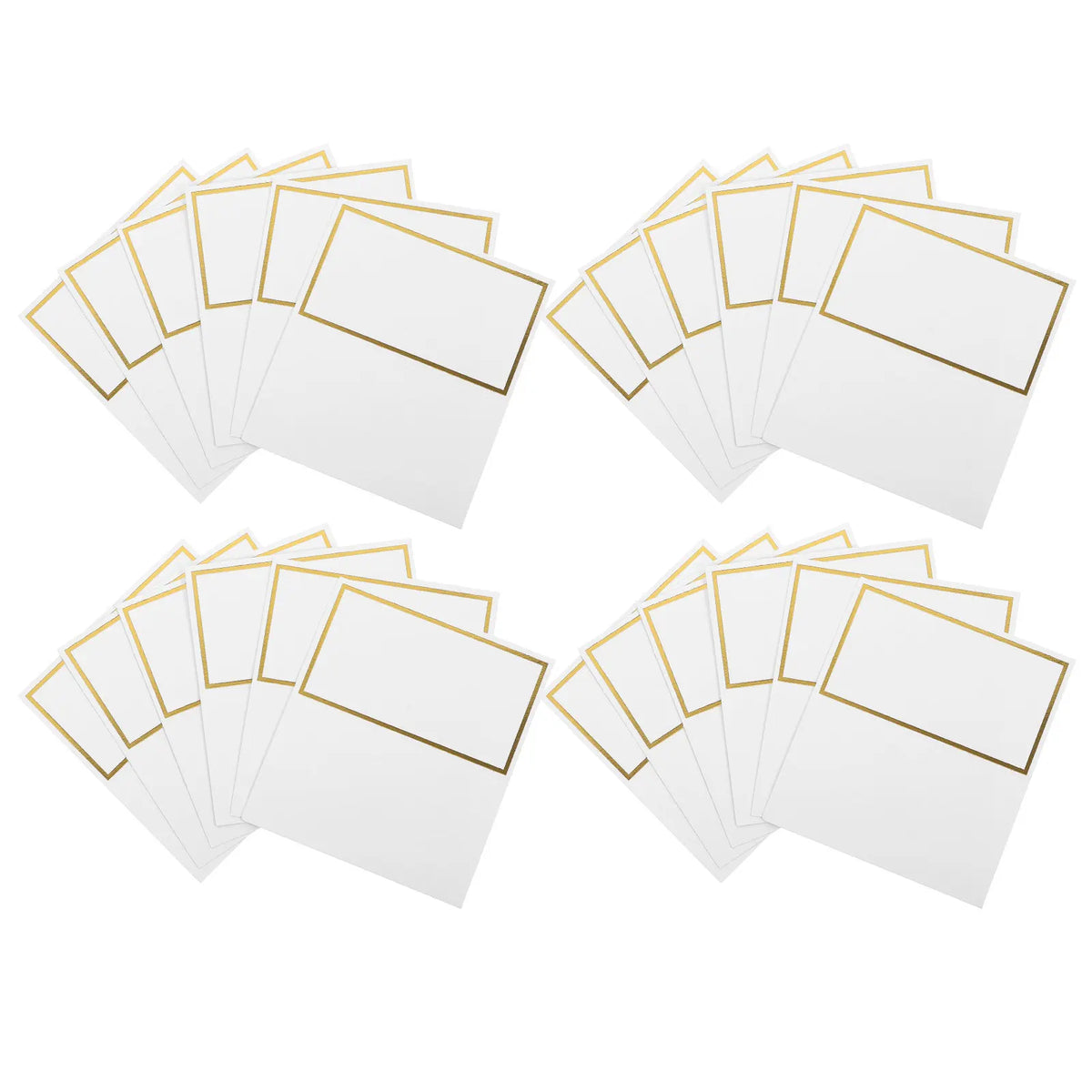 100Pcs Gold Foil Blank Tent Name Cards for Weddings & Parties Table Place Cards Richie's
