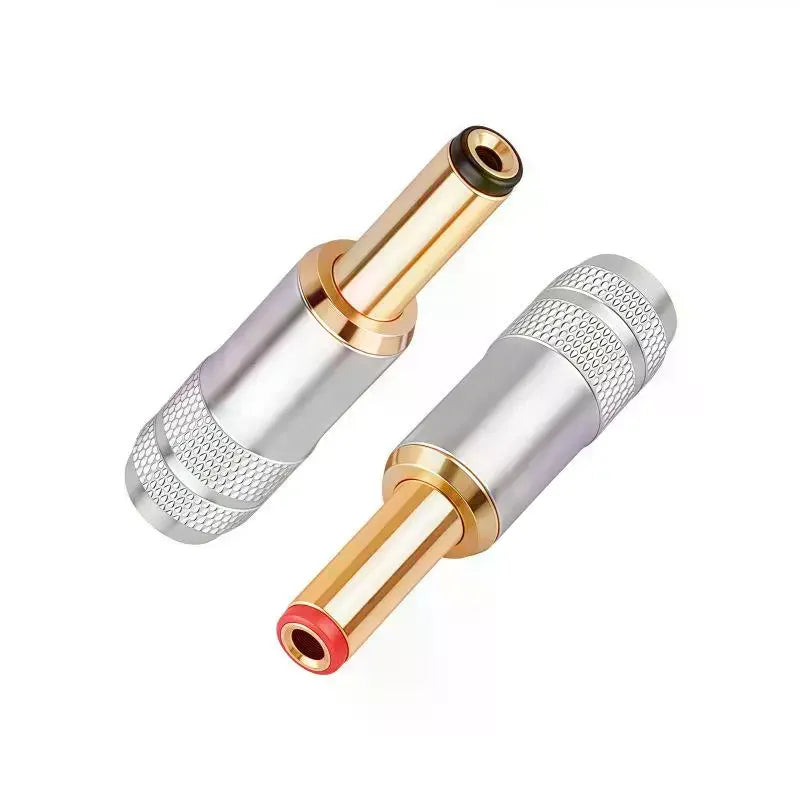 Copper Gold-Plated DC Power Plug Jack Weld Connector 2.1/2.5mm DC Power Connector Richie's