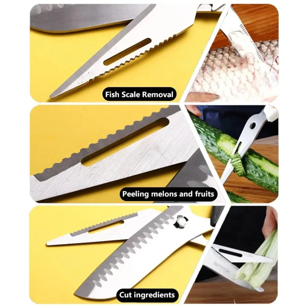 TOTNEND 5" Stainless Steel Multifunction Kitchen Scissors Kitchen Scissors Richie's