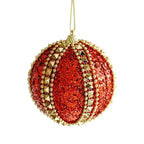 Pearl Foam Christmas Ball Ornament | Ribbed Wave Tree Decor Christmas Tree Ornament Richie's