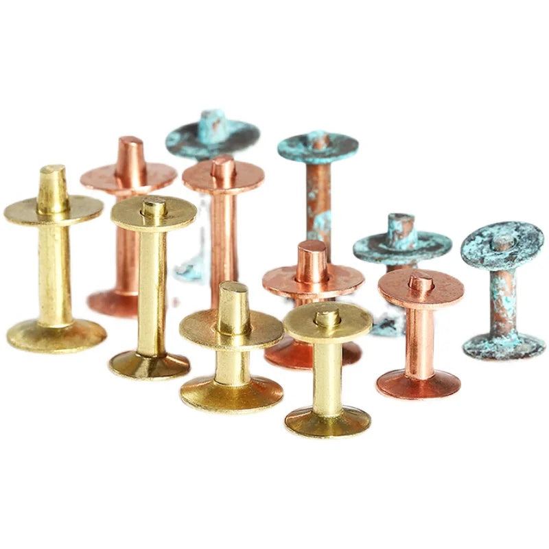 KANDE Copper Rivets 10 Pcs – Leather Belt Luggage Fasteners Copper Rivets Richie's