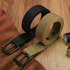 Unisex Canvas Pin Buckle Belt – Outdoor Sports Eyelet Belt Canvas Belt Richie's