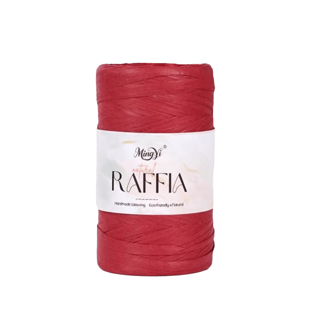 Multi-Colored Raffia Yarn 100g – Bamboo Fiber DIY Knitting Raffia Craft Yarn Richie's Red