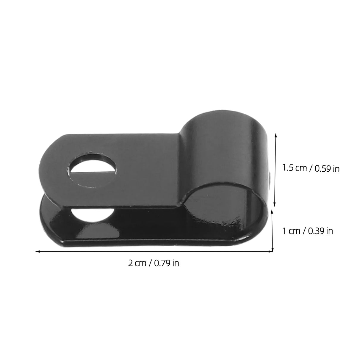 Nylon R-Type Cable Clamps Screw Down Wire Clips 100-Set Cable Clamp Set Richie's Black