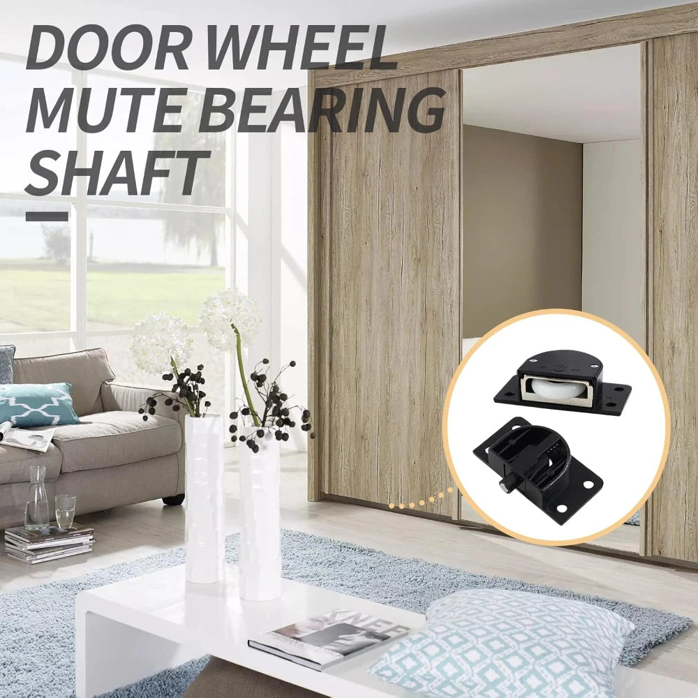 4 Pairs Plastic Sliding Door Rollers – Barn Door Wardrobe Cabinet Sliding Door Rollers Richie's