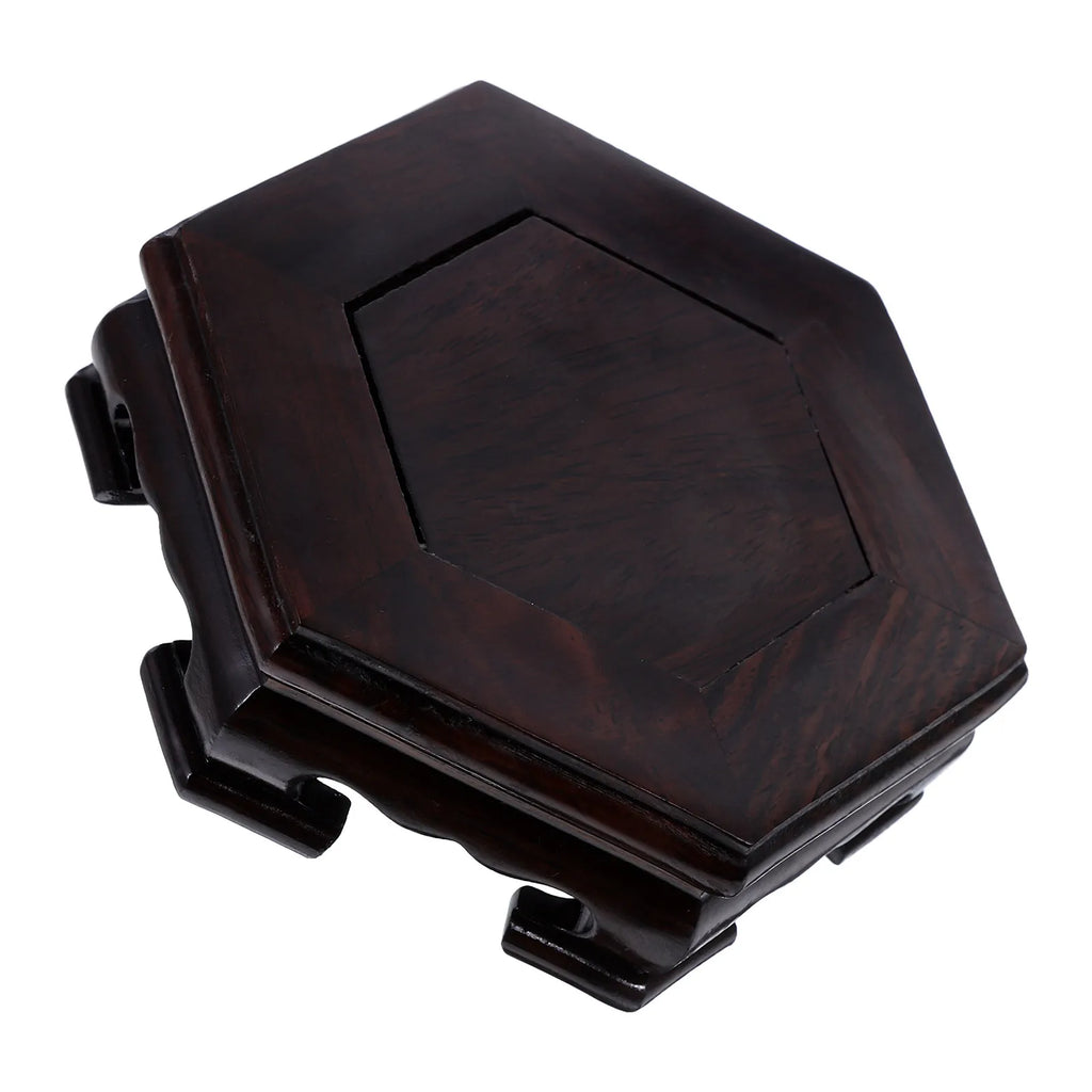 Wooden Hexagon Display Stand – Solid Wood Pedestal Riser Base Wood Display Stand Richie's
