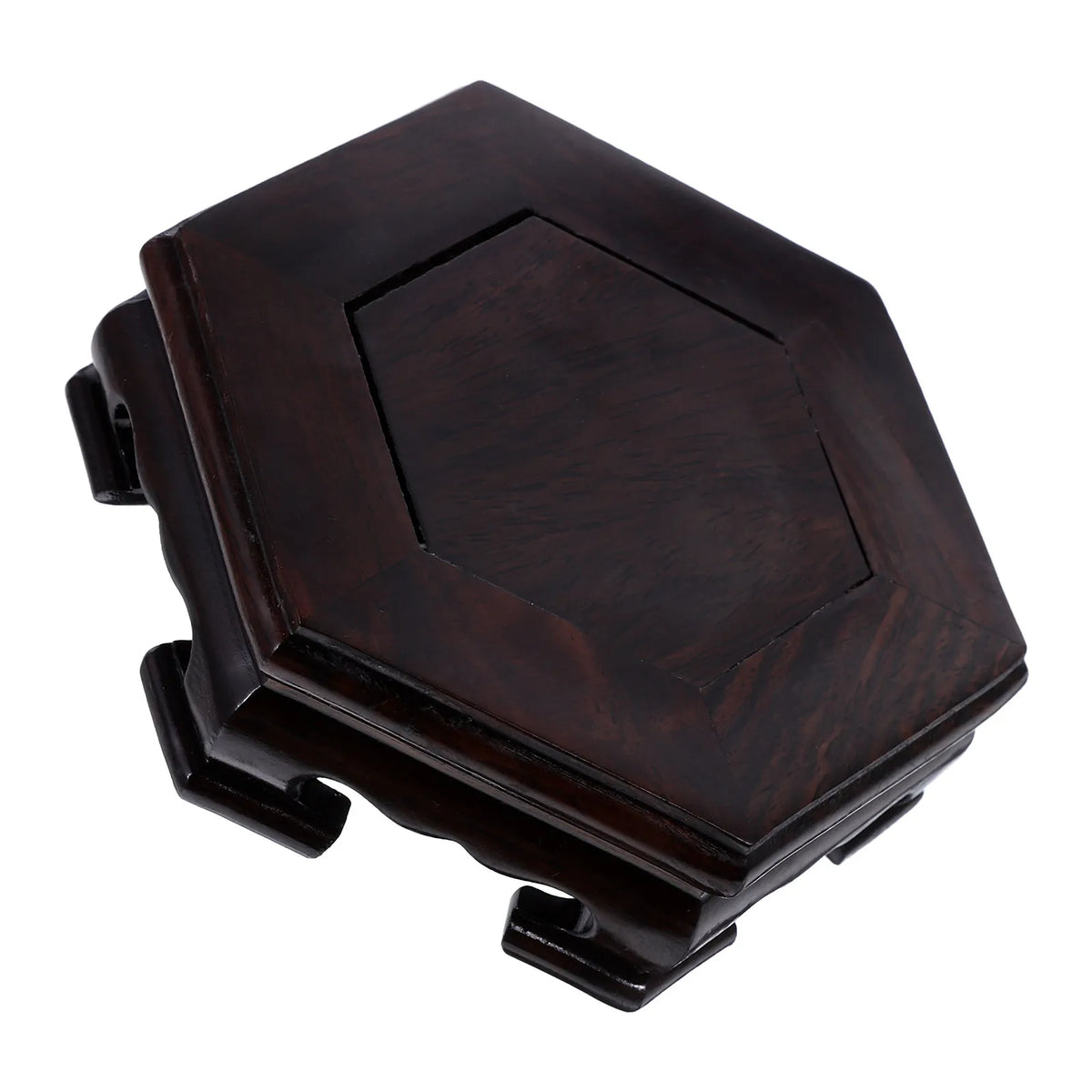 Wooden Hexagon Display Stand – Solid Wood Pedestal Riser Base Wood Display Stand Richie's