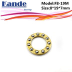 4pcs F8-19M Axial Ball Thrust Bearing 8x19x7mm Steel Axial Thrust Bearing Richie's