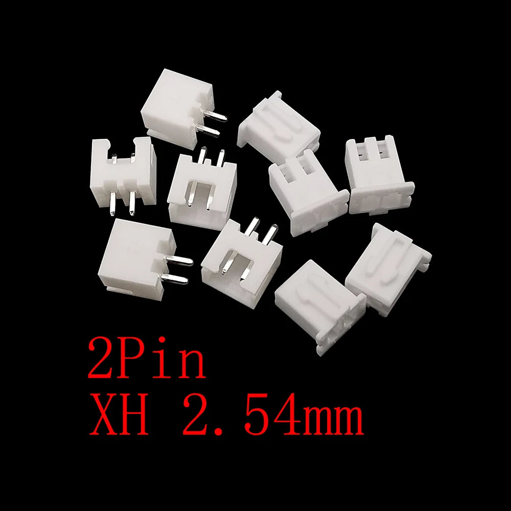 100Pcs JST XH 2.54mm Connector 2/3/4/5 Pin Housing Male Female Wire Connector Kit Richie's 2Pin 50Pair
