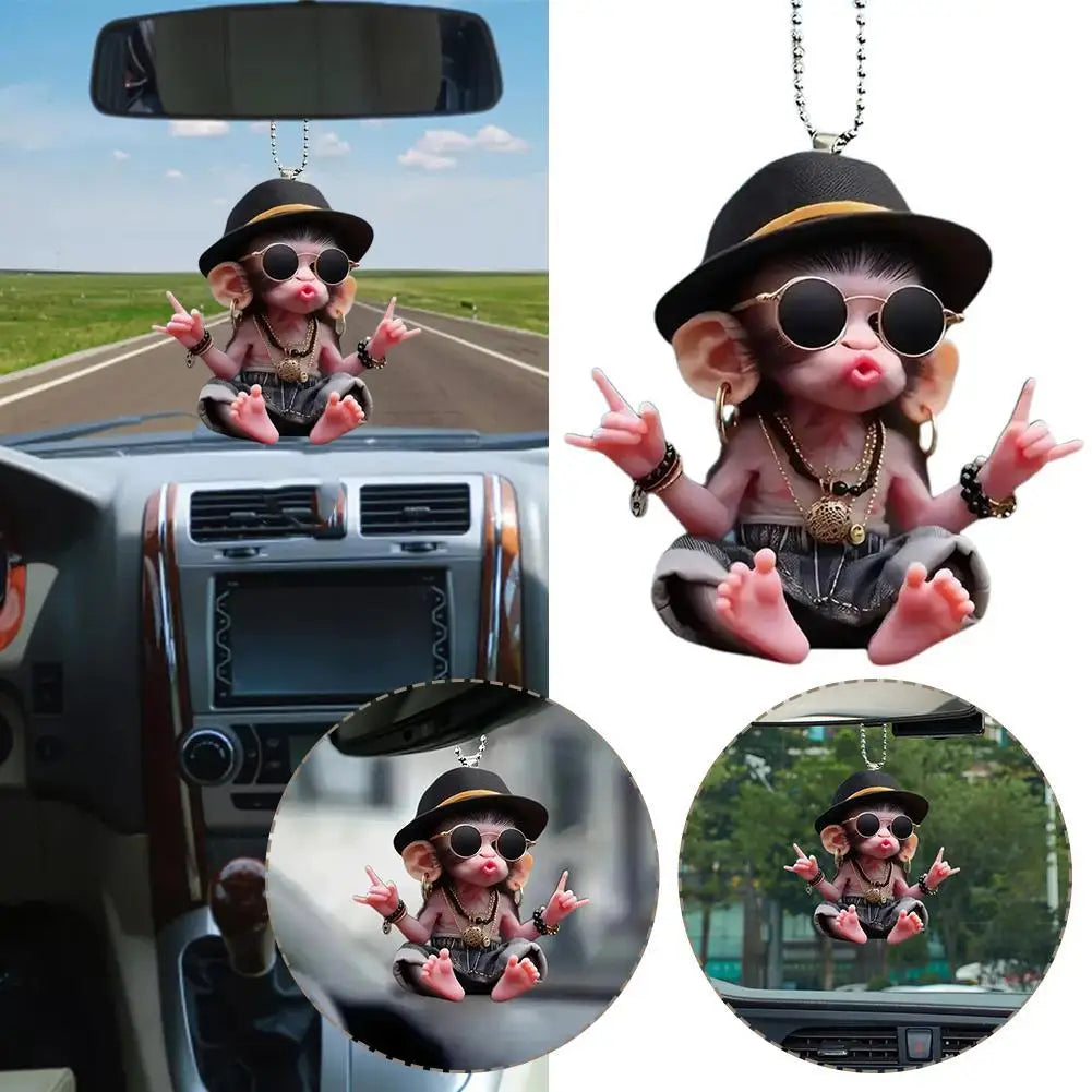 2D Acrylic Monkey Pendant – Car, Bag & Christmas Ornament Acrylic Ornament Pendant Richie's
