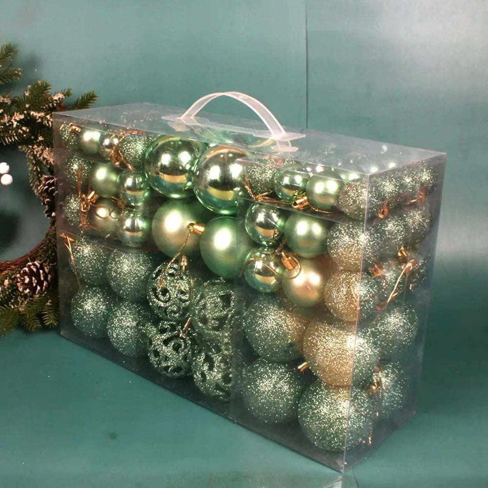 100PCS Christmas Ball Ornaments Set – 8cm, 18 Colors Baubles Christmas Ornament Set Richie's 9