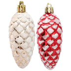 5Pcs Glitter Pine Cone Christmas Ornaments Hanging Pendants Christmas Ornaments Richie's