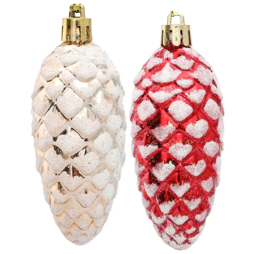 5Pcs Glitter Pine Cone Christmas Ornaments Hanging Pendants Christmas Ornaments Richie's