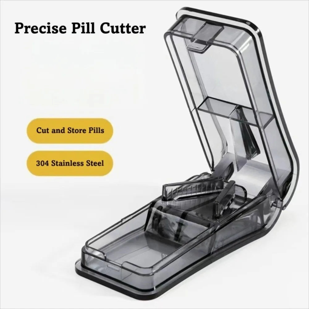 Portable 2-in-1 Tablet Cutter & Pill Storage Case Pill Cutter & Organizer Richie's