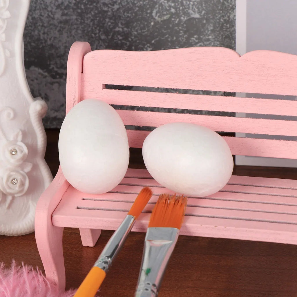 50Pcs White Foam Eggs 4cm – Easter DIY Craft & Painting Decor Craft Foam Eggs Richie's