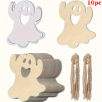 Unfinished Wooden Ghost Cutouts for DIY Crafts – 10 Pcs Wood Craft Cutouts Richie's