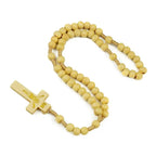 Wood Cross Prayer Bead Bracelet – Crucifix Charm Gift Cross Bead Bracelet Richie's A5