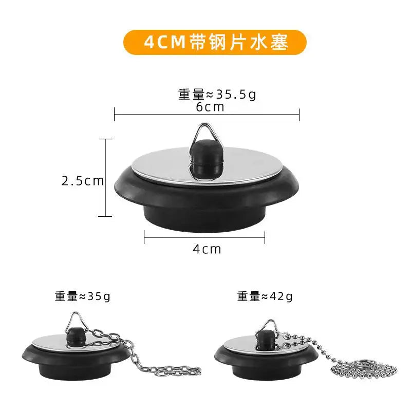 Stainless Steel Sink Stopper with Chain – Leak-Proof Drain Sink Drain Stopper Richie's J