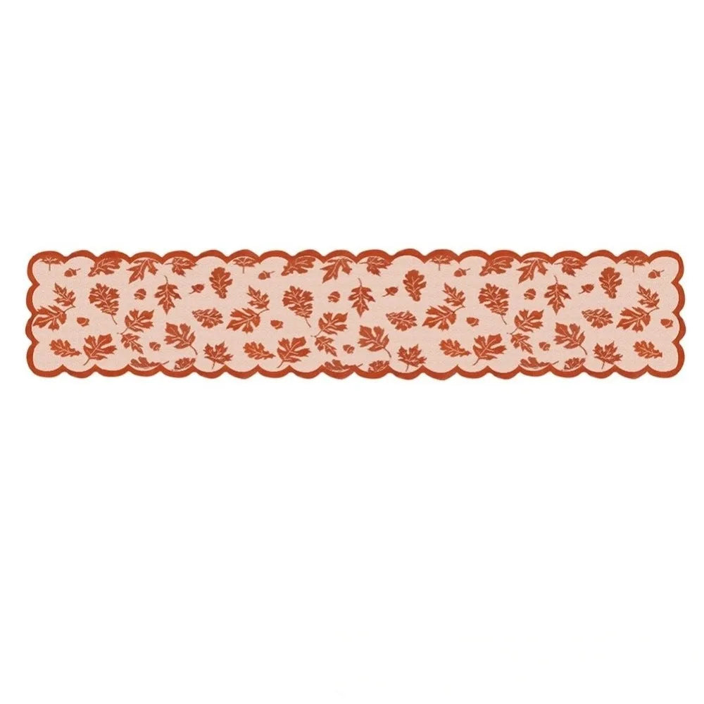 Thanksgiving Maple Leaf Lace Table Runner – Orange Fall Décor Table Runner Richie's 33x183cm
