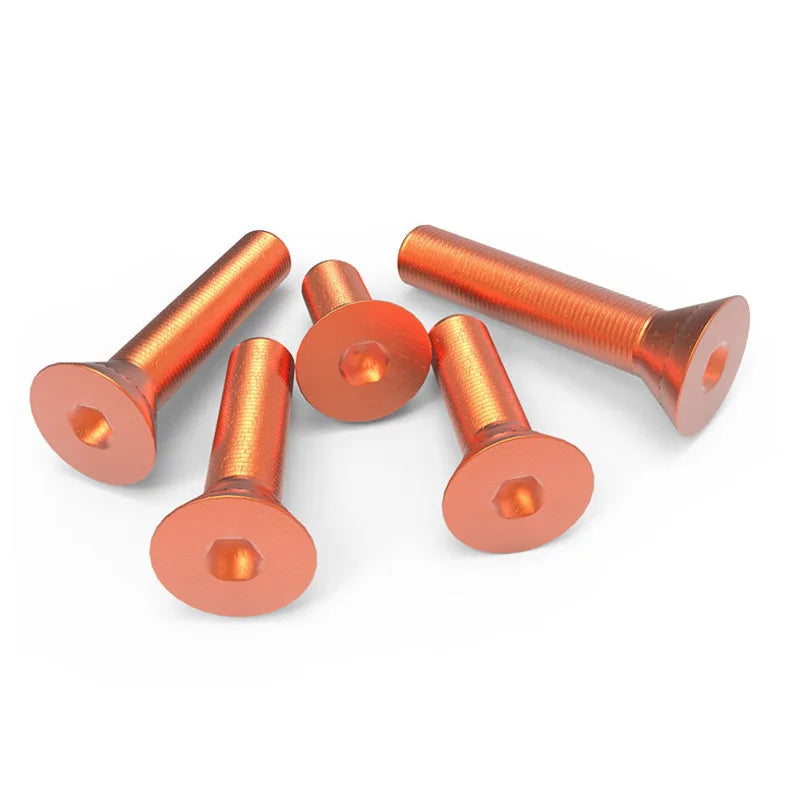Red Copper Countersunk Hex Socket Screws M2–M10 DIN7991 Bulk Copper Machine Screws Richie's