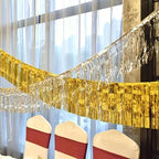 2Pcs 3m Metallic Foil Fringe Curtain Party Table Skirt Decor Party Fringe Curtain Richie's