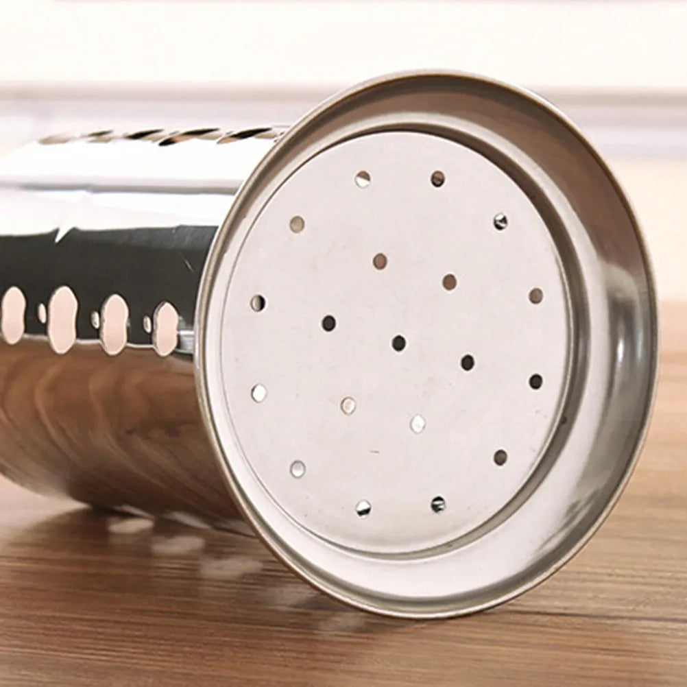 Stainless Steel Utensil Holder & Flatware Organizer with Drainage Utensil Holder Richie's