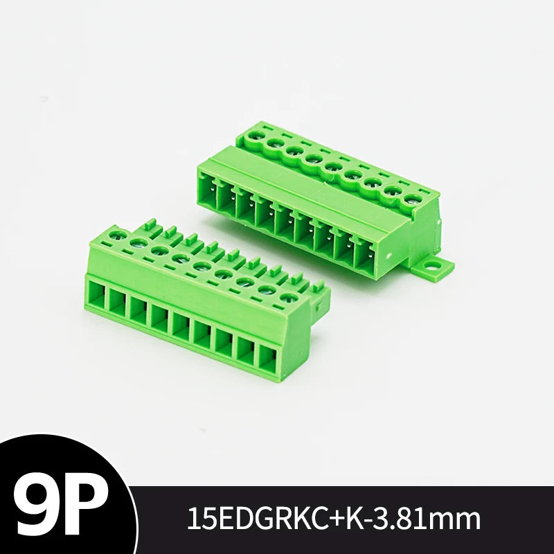 Solderless PCB Screw Terminal Connector Set 15EDGKC 3.81mm PCB Terminal Connector Richie's 9P 3.81mm 1 set