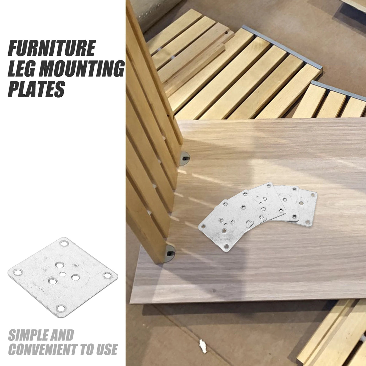 5-Pack Table Leg Connector Plates & Furniture Mounting Brackets Furniture Leg Brackets Richie's