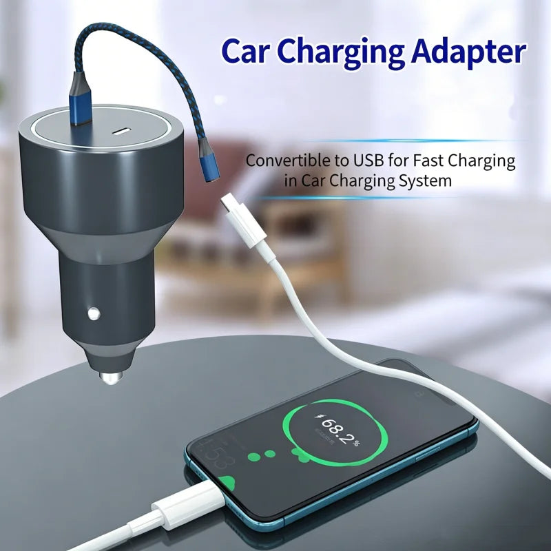 USB-A to USB-C Female Extension Cable 25cm Nylon Braided Fast Charge USB Extension Cable Richie's