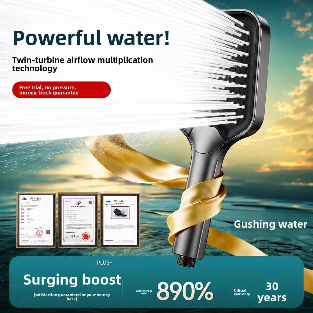 Pressurized Shower Head Set – High-Flow ABS Bathroom Kit Pressurized Shower Set Richie's