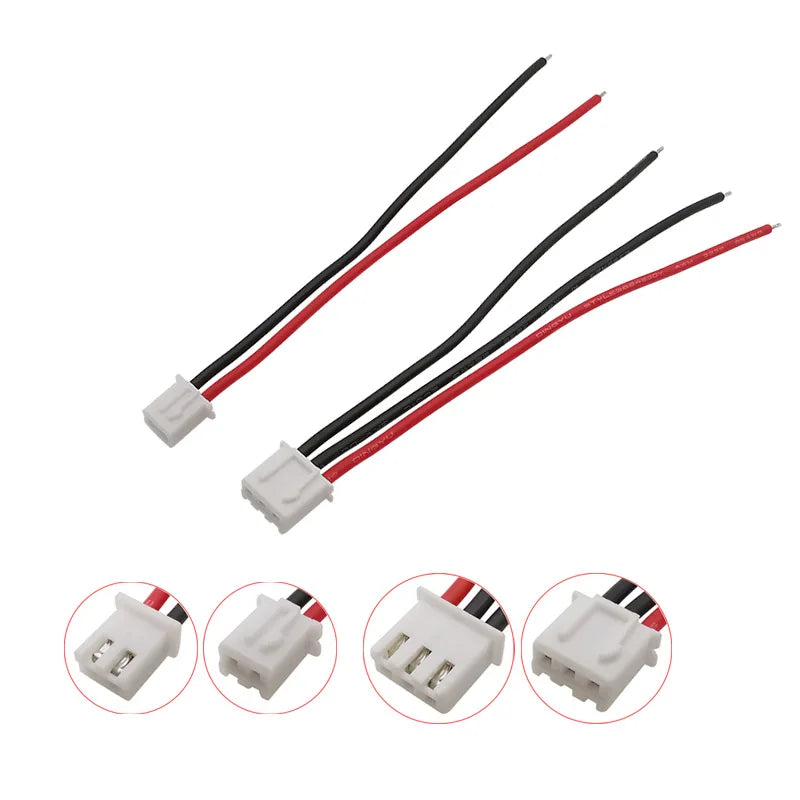 10Pcs JST XH 2.54mm LiPo Balance Charger Connectors 22AWG Battery Connector Cable Richie's