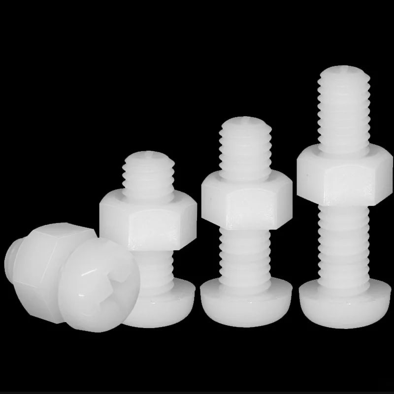 Nylon Screw & Nut Sets M2–M6 Phillips Round Head Insulated Nylon Screw Nut Set Richie's