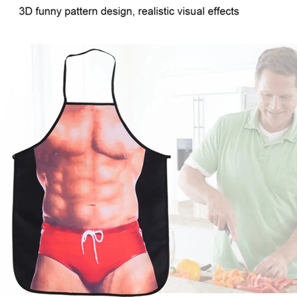 3D Funny Novelty Cooking Apron – Gag Gift for Grill & Kitchen Novelty Cooking Apron Richie's