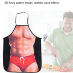 3D Funny Novelty Cooking Apron – Gag Gift for Grill & Kitchen Novelty Cooking Apron Richie's