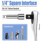 1/4" Mini Ratchet Wrench 72-Tooth Double Head Hex Bit Driver Mini Ratchet Wrench Richie's