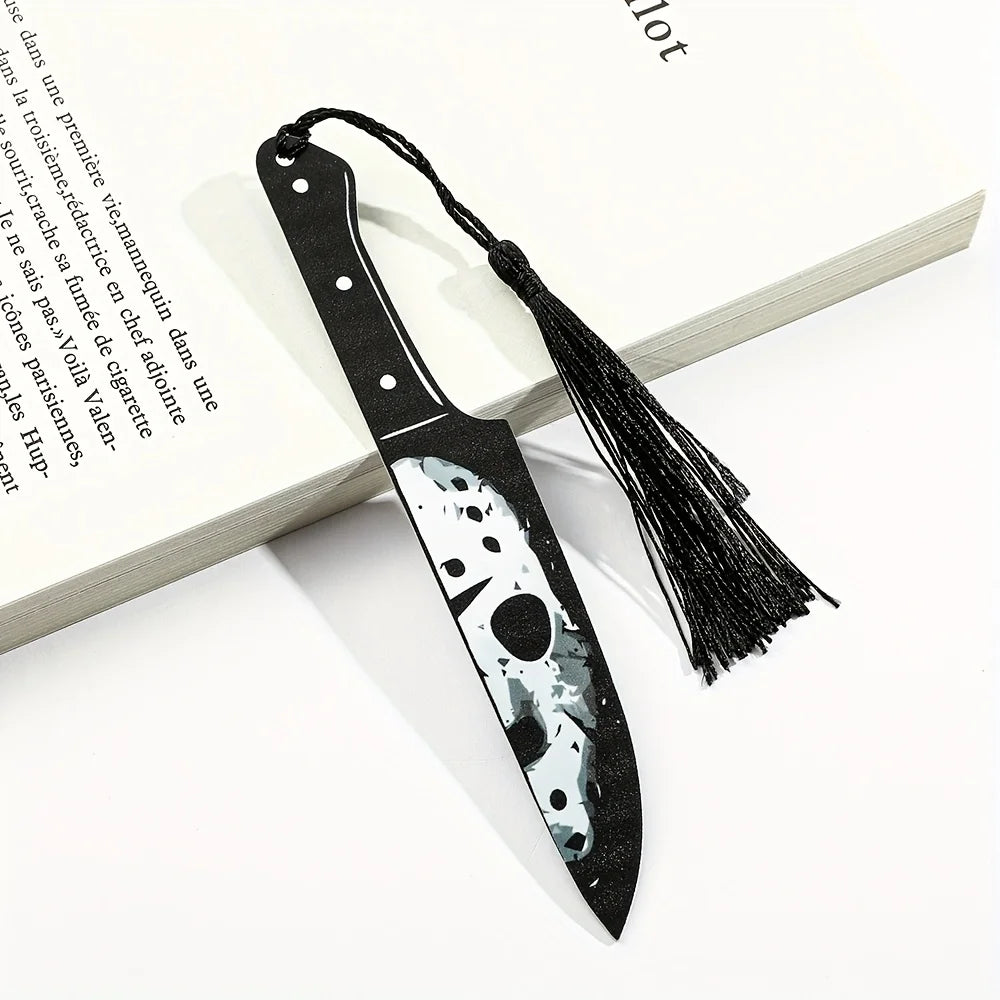 Gothic Bookmark with Black Tassel | Horror Halloween Gift Gothic Bookmark Richie's
