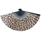 Leopard Print Folding Fan – Elegant Silk Dance Fan for Women Folding Hand Fan Richie's