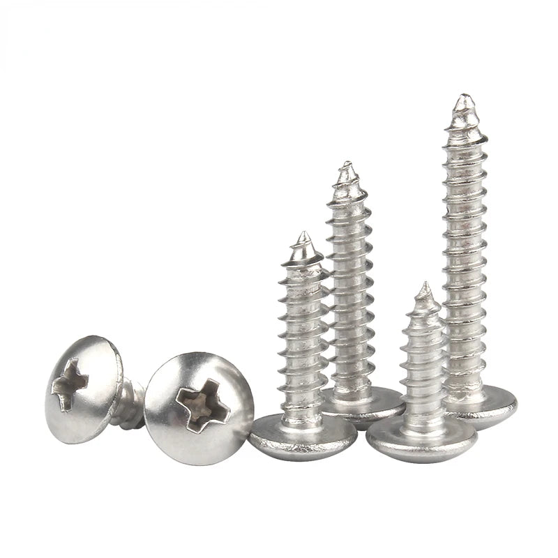304 SS Truss Head Self-Tapping Screws M3–M6 | 6–100mm Self-Tapping Screws Richie's