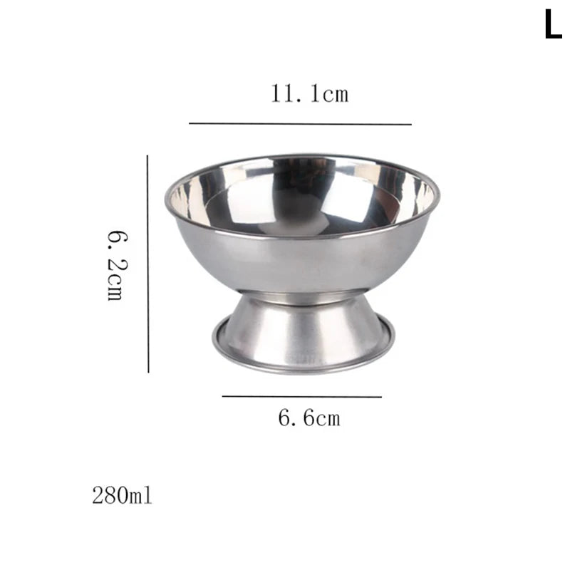 Stainless Steel Ice Cream Cups & Dessert Bowls | S, M, L Dessert Bowl Set Richie's L