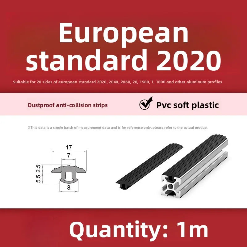 Kande Aluminum Profile Sealing Strip – Anti-Collision Dust Guard Profile Sealing Strip Richie's EU2020 1M