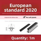Kande Aluminum Profile Sealing Strip – Anti-Collision Dust Guard Profile Sealing Strip Richie's EU2020 1M