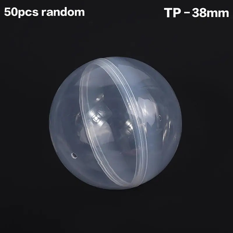 50PCS Refillable Plastic Capsule Balls 28-55MM Party Toy Eggs Capsule Toy Eggs Richie's TP-38MM