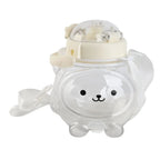 1000ml Cartoon Bear Resin Water Bottle with Shoulder Strap Resin Water Bottle Richie's White