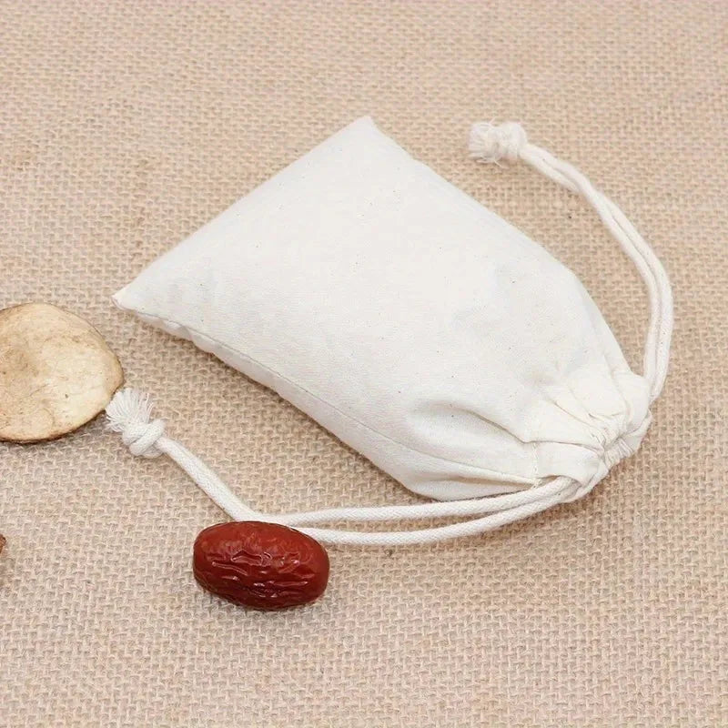 Natural Canvas Drawstring Bags 5/10pcs – Cotton Linen Pouches Canvas Drawstring Bag Richie's