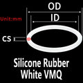 50PCS Silicone VMQ O-Ring Gasket Set CS1mm OD 3–13mm Silicone O-Ring Set Richie's OD8xID6xCS1 sketch map