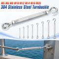 304 Stainless Steel Turnbuckle Wire Rope Tensioner M5–M20 Wire Rope Turnbuckle Richie's M6