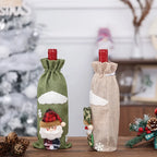 Christmas Wine Bottle Bags – Santa, Plaid & Floral | 1 or 3 Pcs Holiday Bottle Bag Richie's