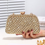 Silver Diamond Glitter Evening Clutch Bag – Bridal Handbag Evening Clutch Bag Richie's Gold